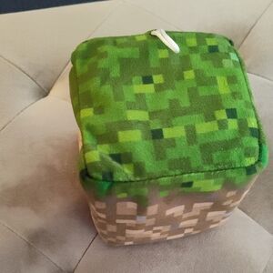 Minecraft Green and Brown Plush Cube